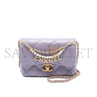 CHANEL DIAMOND FLAP SHOULDER BAG  (19*13*9cm)
